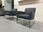 (1) Nieuw Design in Stock Tumbler Fauteuil Blauw leer Stoel, Huis en Inrichting, Stoelen, Blauw, Leer, Ophalen of Verzenden, Eén