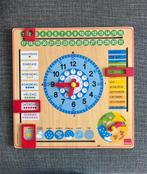 Goula Houten Speelbord kalender leerklok kalenderklok, Ophalen, Zo goed als nieuw, Taal en Lezen