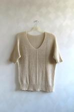 Truitje Ecru Oversized Made In Italy One Size (4822), Made in Italy, Ophalen of Verzenden, Zo goed als nieuw, Maat 42/44 (L)