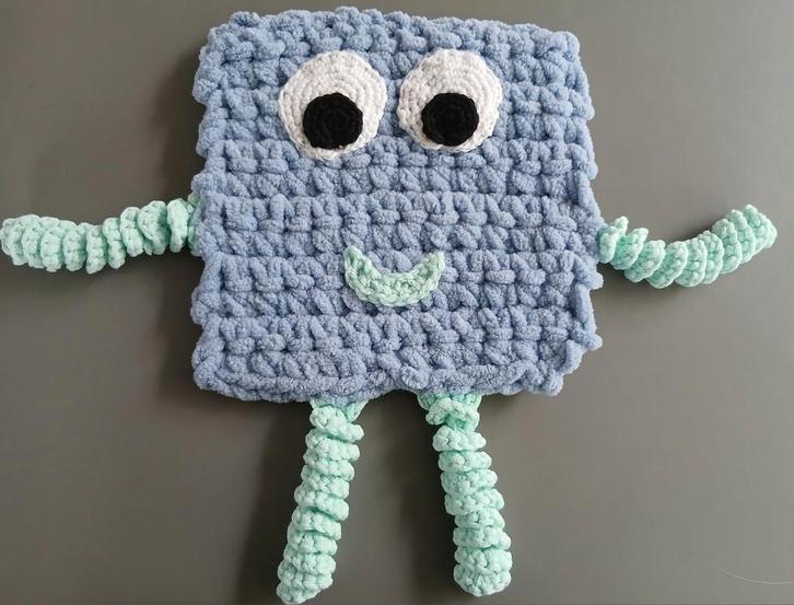 Gondas Creaties zacht knuffel- en friemel vriendje, Hobby en Vrije tijd, Breien en Haken, Nieuw, Haken, Ophalen of Verzenden