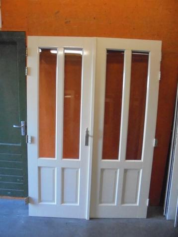 Openslaande binnendeuren met glas, 146 x 211,5 (nr. HF010A) beschikbaar voor biedingen