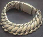Heren armband iXXXi Amsterdam – massief model, vintage look,, Ophalen of Verzenden, Zo goed als nieuw, Zilver, Staal