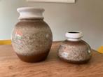 Vintage retro vazen west germany bruin beige vaas, Ophalen of Verzenden
