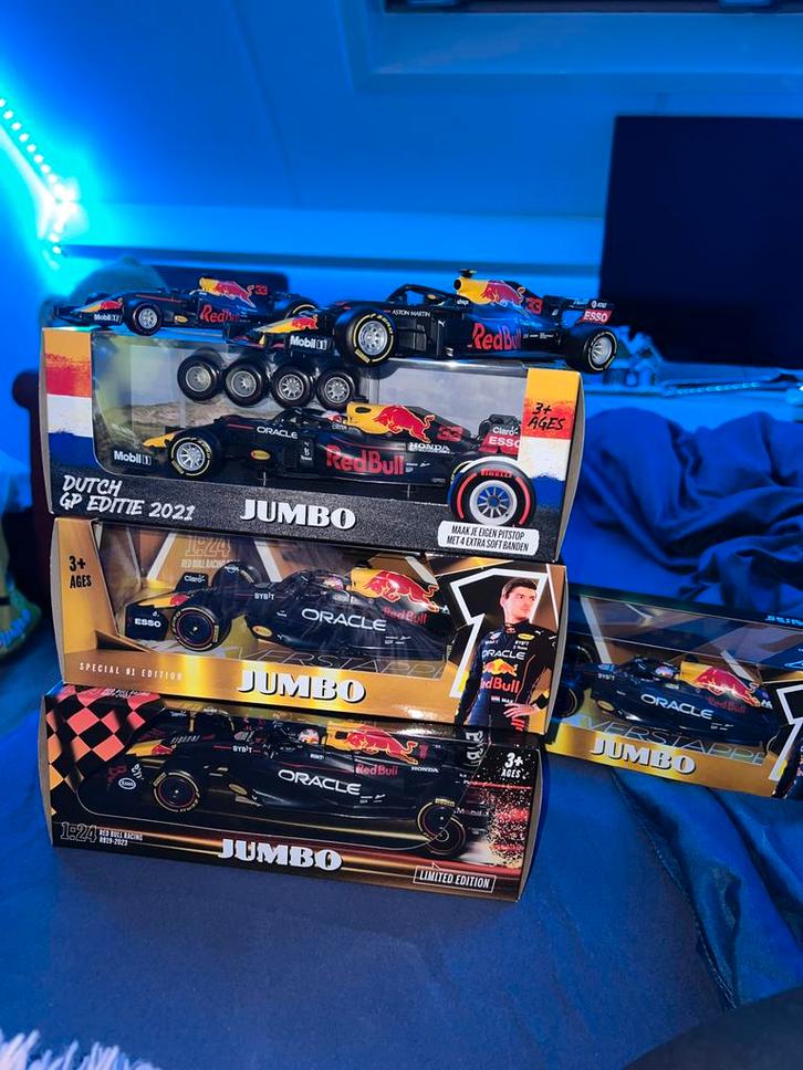 Red Bull Jumbo Auto's Max Verstappen Complete Collectie, Hobby en Vrije tijd, Modelbouw | Auto's en Voertuigen, Nieuw, Auto, 1:32 tot 1:50