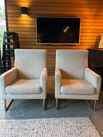 2x Italiaanse Design Fauteuils (molinari x stoel), Ophalen, Modern, stof is kwalitatieve meubelstof, 75 tot 100 cm, Zo goed als nieuw