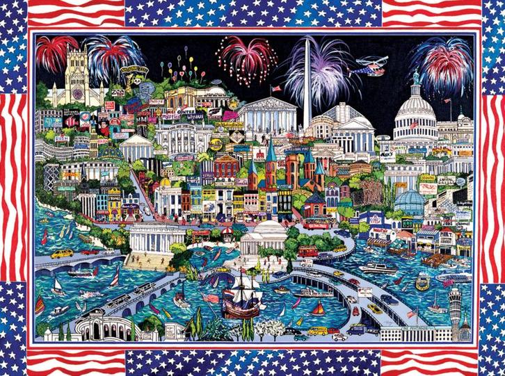 SunsOut - Firework over Washington - 1000 stukjes, Hobby en Vrije tijd, Denksport en Puzzels, Nieuw, Legpuzzel, 500 t/m 1500 stukjes