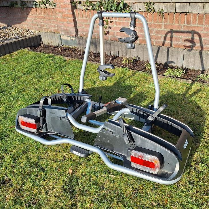 Thule EP 916 fietsendrager, Auto diversen, Fietsendragers, Gebruikt, Trekhaakdrager, 2 fietsen, Brede banden, Elektrische fiets