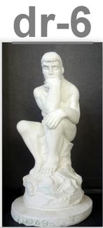 beeldenDR-6 Beeldje van Gips: De Denker van Rodin -, Ophalen of Verzenden, Zo goed als nieuw, Overige typen