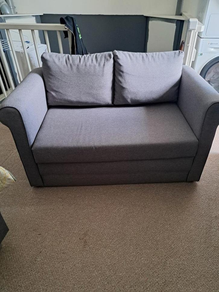Slaapbank femke zgan 140bij 210cm  grijs, Huis en Inrichting, Slaapkamer | Slaapbanken, Zo goed als nieuw, 140 cm, 210 cm, Grijs