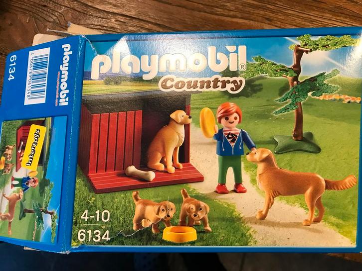 Playmobil Country 6134 - Golden Retrievers, Kinderen en Baby's, Speelgoed | Playmobil, Gebruikt, Complete set, Ophalen of Verzenden