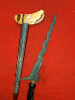 Antieke Keris Sabuk Inten 11 Luk Pamor Triwarna Djogja SUZ93, Verzenden