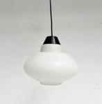 Rond opaalglazen plafondlamp van Philips, 1950's, Gebruikt, Vintage, Ophalen of Verzenden, Glas