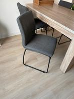 Eettafel met stoelen, Huis en Inrichting, Ophalen, Gebruikt, Eikenhout, 50 tot 100 cm