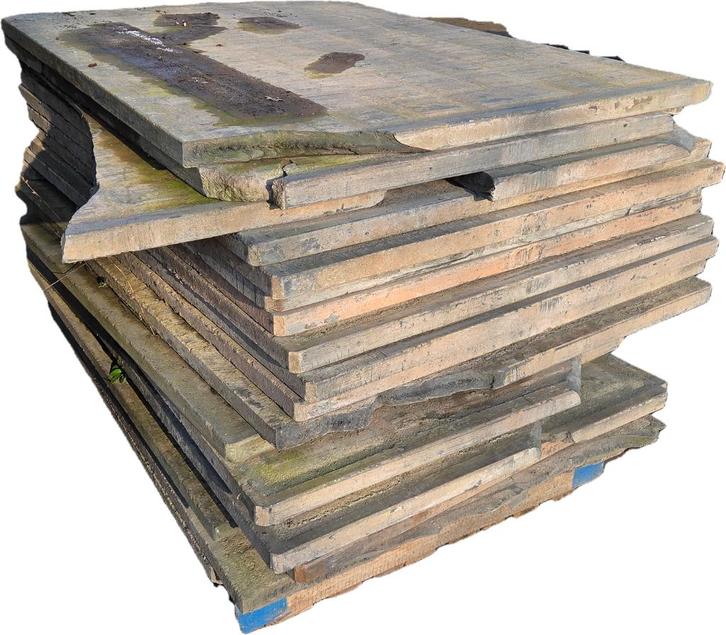 19 Kunststof Steenschotten - nr: D76, Tuin en Terras, Palen, Balken en Planken, Gebruikt, Overige typen, Minder dan 180 cm, Ophalen