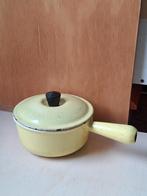 Erg fraaie antieke Creuset steelpan / sauspan, Ophalen of Verzenden, Gebruikt, Gietijzer