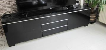 Mooi tv meubel IKEA Besta, kleur glanzend Zwart - afbeelding 1