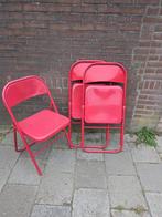 Stoelen 3x, Huis en Inrichting, Stoelen, Ophalen, Gebruikt, Rood, Drie