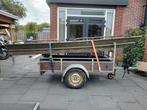 Aluminium platbodem 360x120 met trailer/aanhanger of los, Watersport en Boten, Ophalen, Aluminium, Zo goed als nieuw, Benzine
