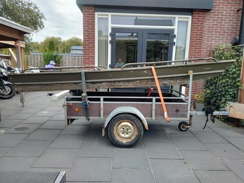 Aluminium platbodem 360x120 met trailer/aanhanger of los, Watersport en Boten, Platbodems, Zo goed als nieuw, Tot 6 meter, Aluminium