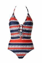 beachwave halter badpak in all over print 40, Kleding | Dames, Badmode en Zwemkleding, Zwart, Nieuw, Badpak, Ophalen of Verzenden