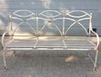 Franse Brocante tuinbank parkbank gemaakt van smeedijzer, Verzenden, Zo goed als nieuw, Metaal