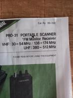 Realistic PRO-31 Draagbare Scanner, Telecommunicatie, Scanners, Ophalen of Verzenden, Gebruikt, Minder dan 30 kanalen, Draagbaar