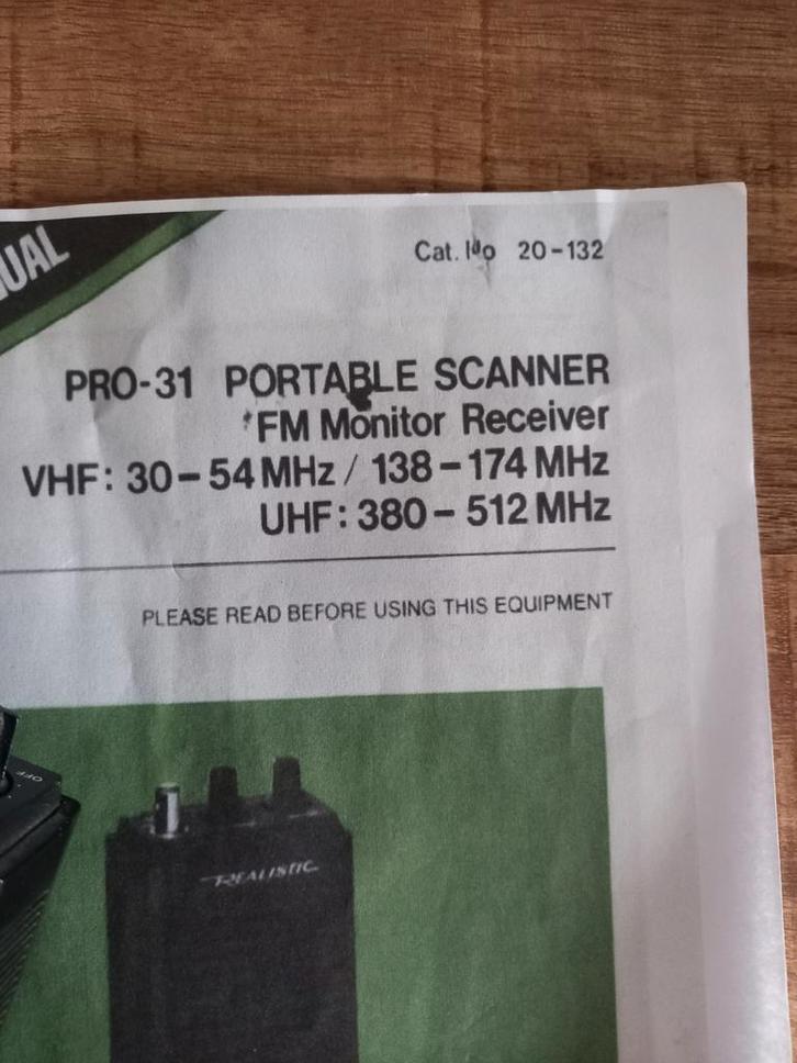 Realistic PRO-31 Draagbare Scanner, Telecommunicatie, Scanners, Gebruikt, Minder dan 30 kanalen, Draagbaar, Ophalen of Verzenden