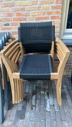 6 Lifestyle Dallas tuinstoelen - Teakhout / rope, Tuin en Terras, Tuinstoelen, Ophalen, Zo goed als nieuw, Hout