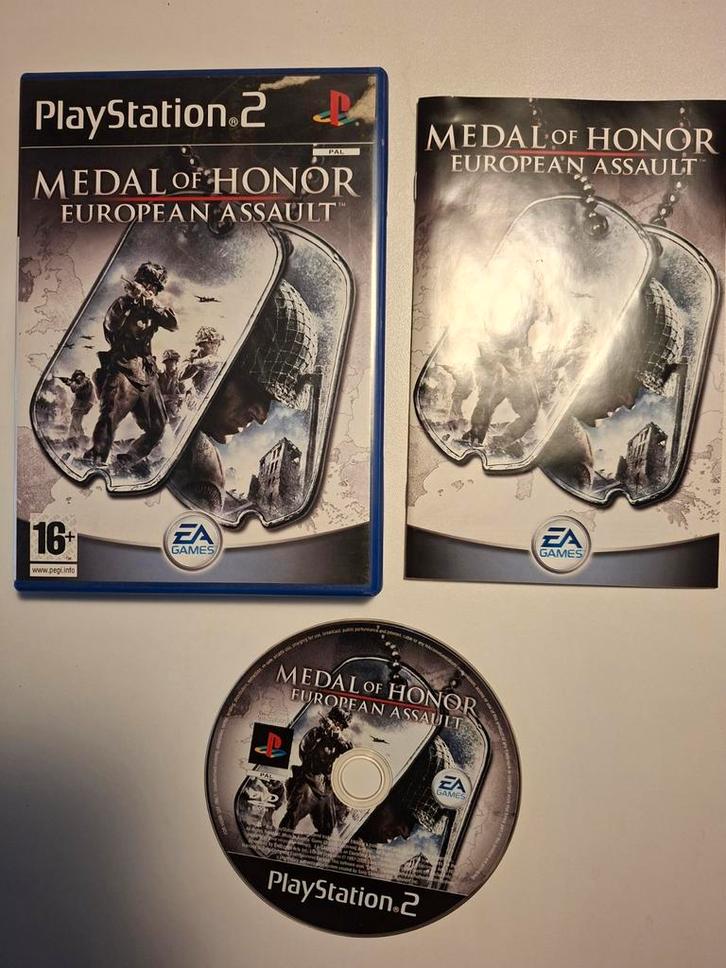 Medal of Honor: European Assault - PS2, Spelcomputers en Games, Games | Sony PlayStation 2, Gebruikt, Shooter, 2 spelers, Vanaf 16 jaar