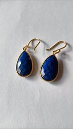 Fraaie zilver vergulde oorbellen met Lapis Lazuli, Hangers, Verzenden, Nieuw, Met edelsteen