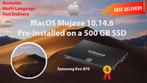 macOS Mojave 10.14.6 Voor-Geïnstalleerde SSD 500GB OSX OS X, Nieuw, MacOS, Ophalen of Verzenden