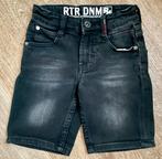TE KOOP: korte zwarte jeansbroek van Retour maat 128 ZGAN, Broek, Ophalen of Verzenden, Zo goed als nieuw, Retour Denim