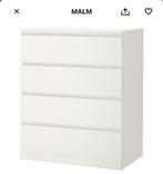 Nieuwe IKEA MALM ladekast (4 lades) - Wit, Ophalen, Overige materialen, Minder dan 50 cm, Nieuw