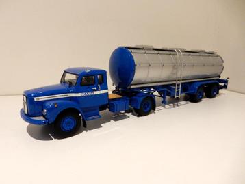 Tekno Scania L110 4x2 trekker + tankoplegger “Scania” 1/50 beschikbaar voor biedingen