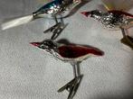 3 stuks oude glazen vogeltje met vleugels en staart, Diversen, Kerst, Ophalen of Verzenden, Gebruikt