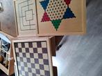 houten spellen doos, Hobby en Vrije tijd, Gezelschapsspellen | Bordspellen, Ophalen, Zo goed als nieuw