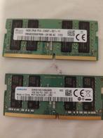 Ram-Werkgeheugen 16GB - 2 keer, Computers en Software, RAM geheugen, Gebruikt, DDR4, Ophalen of Verzenden, Laptop