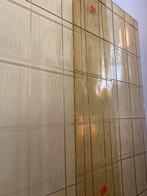 Mid century figuur glas, Doe-het-zelf en Verbouw, Glas en Ramen, Gebruikt, Minder dan 80 cm, Glas in lood, 120 tot 160 cm