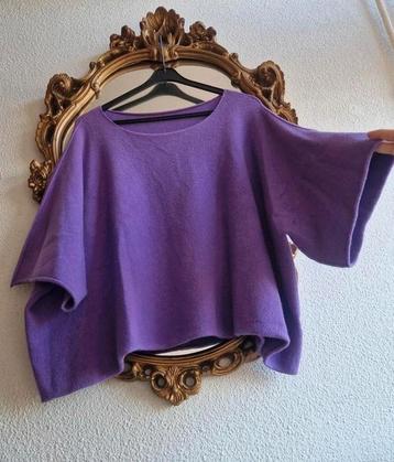 Als nieuw! Moonshine fashion paars viscose zacht wijd truitj beschikbaar voor biedingen
