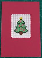 geborduurde kerstkaart met kerstboom (1676), Ophalen of Verzenden, Nieuw, Kerst
