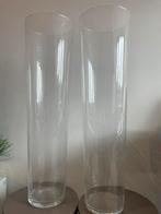 Hoge vaas van glas 2 stuks, Huis en Inrichting, Woonaccessoires | Vazen, Ophalen, Overige kleuren, 50 tot 75 cm, Nieuw