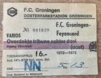Toegangskaartje FC Groningen - Feijenoord seizoen 1972-73, Verzenden, Gebruikt, Feyenoord