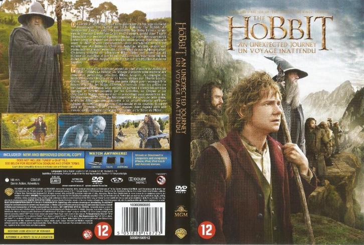 DVD The Hobbit – an unexpected Journey, Cd's en Dvd's, Dvd's | Science Fiction en Fantasy, Zo goed als nieuw, Fantasy, Alle leeftijden