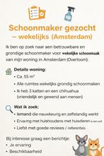 Ervaren Schoonmaker gezocht!! Amsterdam, Overige niveaus, Overige vormen