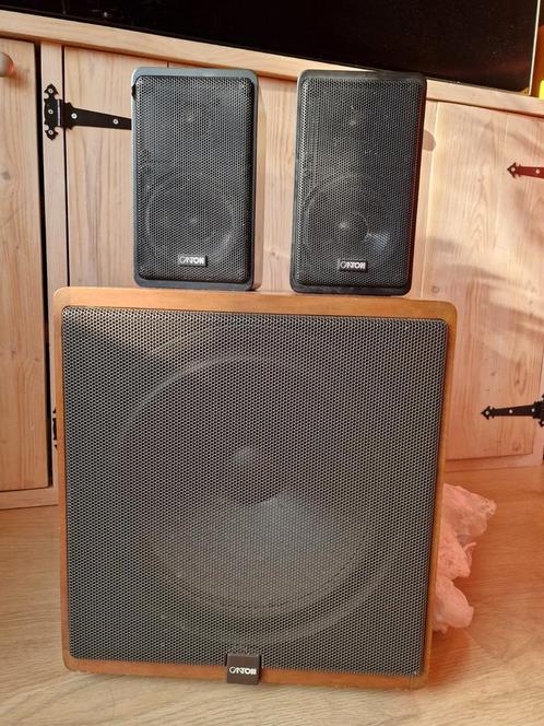 Canton Subwoofer Plus C met Satelliet Speakers - Vintage, Audio, Tv en Foto, Luidsprekers, Gebruikt, Complete surroundset, Minder dan 60 watt