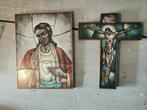 iconen twee stuks, Antiek en Kunst, Antiek | Religie, Ophalen of Verzenden