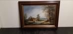 Schilderij van een landschap met huis, Antiek en Kunst, Kunst | Schilderijen | Klassiek, Ophalen