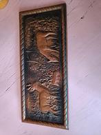 Vintage Koperkleurige Wanddecoratie - Herten, Ophalen of Verzenden