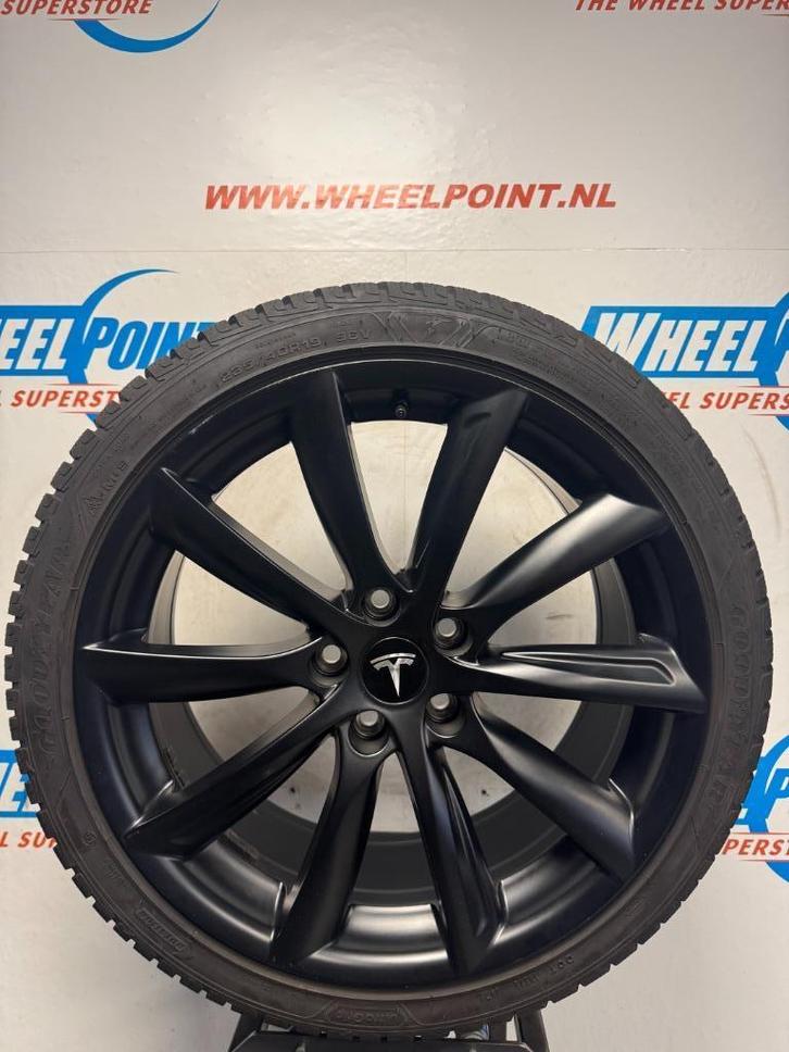 19" Monaco Velgen Tesla Model 3 5x114,3 Winterbanden Chrome, Auto-onderdelen, Banden en Velgen, Banden en Velgen, Winterbanden