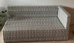 Intratuin wit/grijs wicker tuin/lounge-bank zeer goede staat, Ophalen of Verzenden, Zo goed als nieuw, Wicker